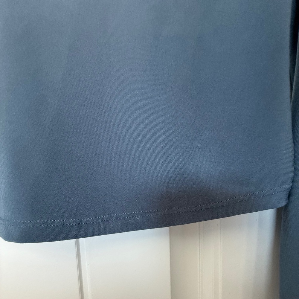 White House Black Market Blue Blouse Gold-Colored Buttons Long Sleeve Sz XL NWT - Picture 7 of 11